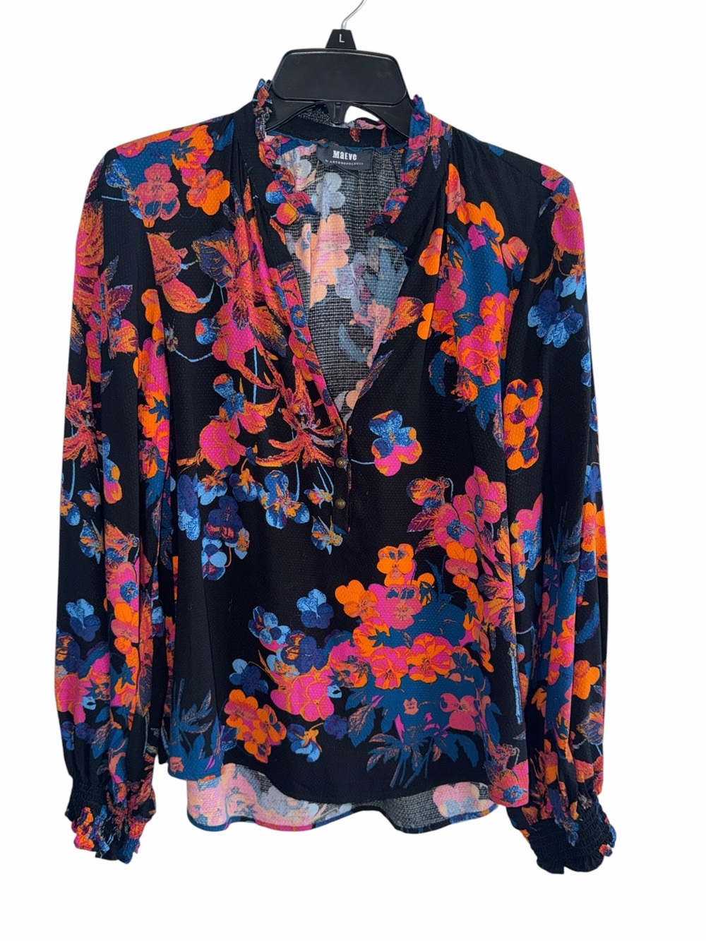 Anthropologie Maeve Colette Floral Peasant Blouse Size XS - Picture 5 of 13